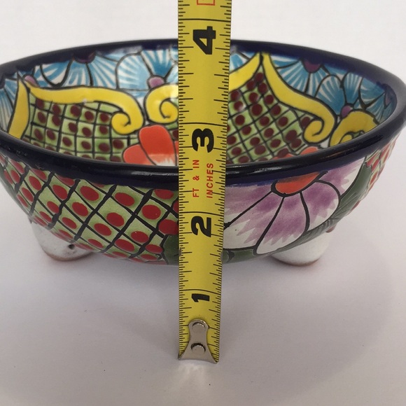 Mexican Talavera Ulises Beautiful Colorful Bowl - Picture 3 of 8